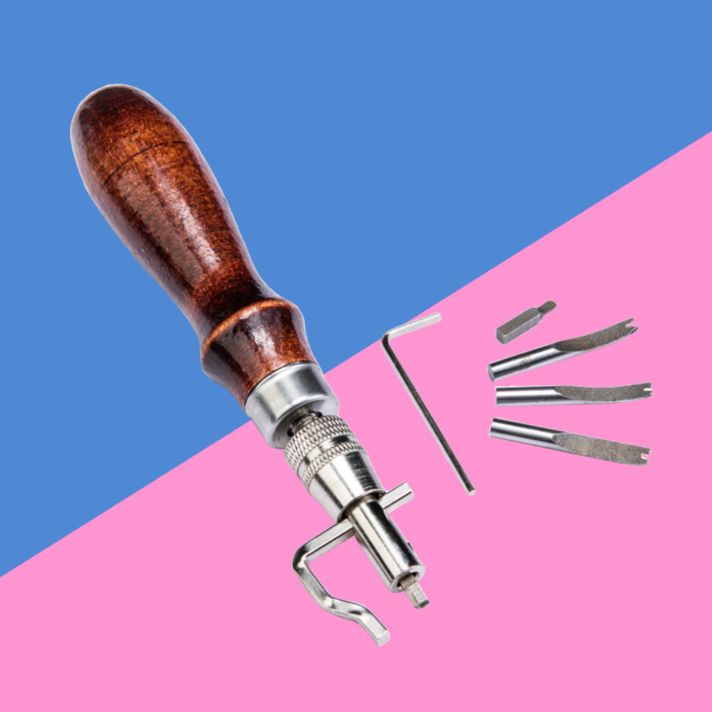 Groover Stitching Tool - 7 Buah Set Peralatan Kerajinan, Alat