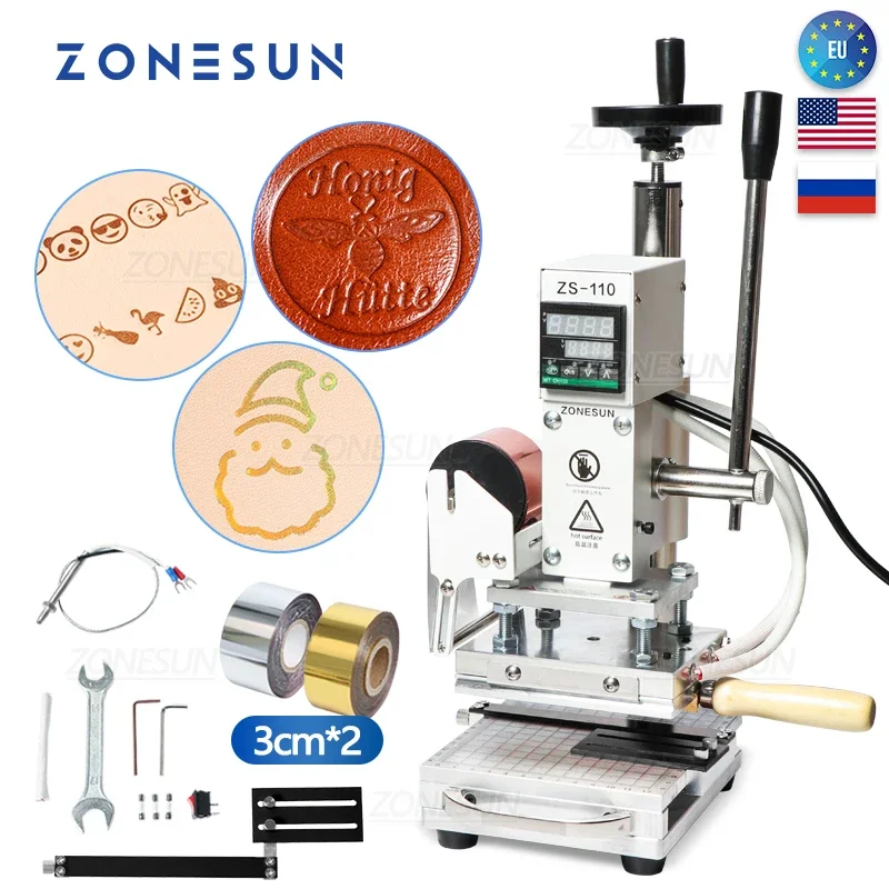 Leatherwork Hand Press - Mesin Pres Panas ZONESUN ZS110 untuk