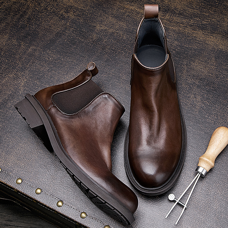 Leatherwork Designs - Sepatu Bot Motor Musim Gugur Pria