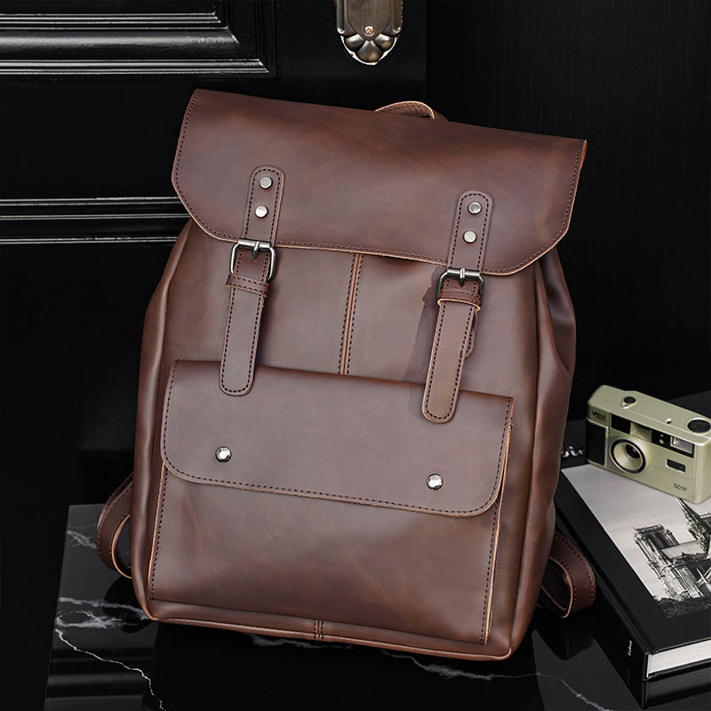 Ransel Kulit Pria Model Klasik - Leather Work Rucksack Mens ulasan dan harga