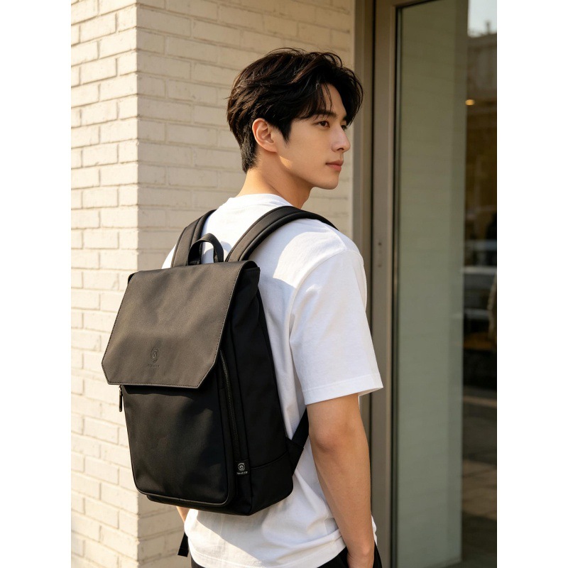 Ransel Laptop Kulit PU Berkual - Leather Work Rucksack Mens ulasan dan harga
