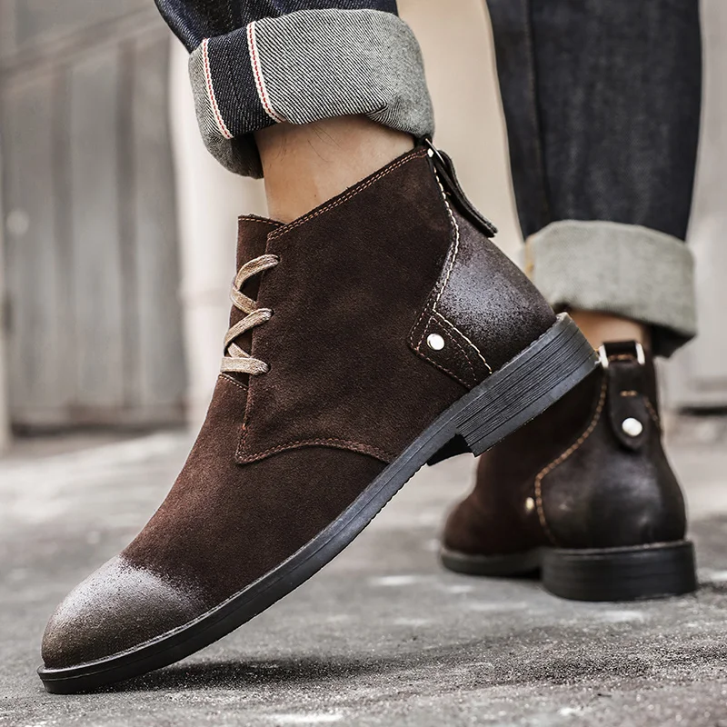 Sepatu Boots Kulit Suede Sapi  - Leatherwork Designs ulasan dan harga