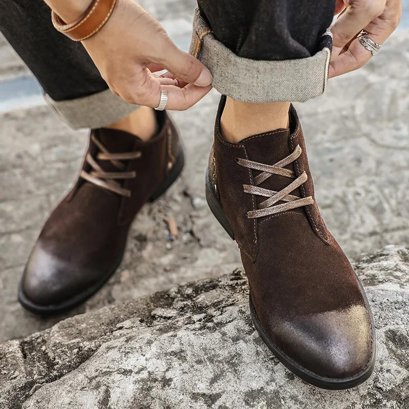 Sepatu Boots Kulit Suede Sapi  - Leatherwork Designs ulasan dan harga